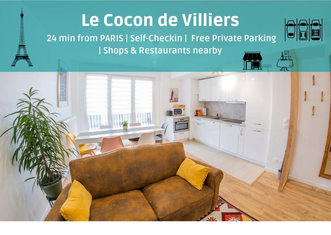 Paris & Disneyland - 2Min From Train Station - Free Private Parking Villiers-sur-Marne Eksteriør bilde